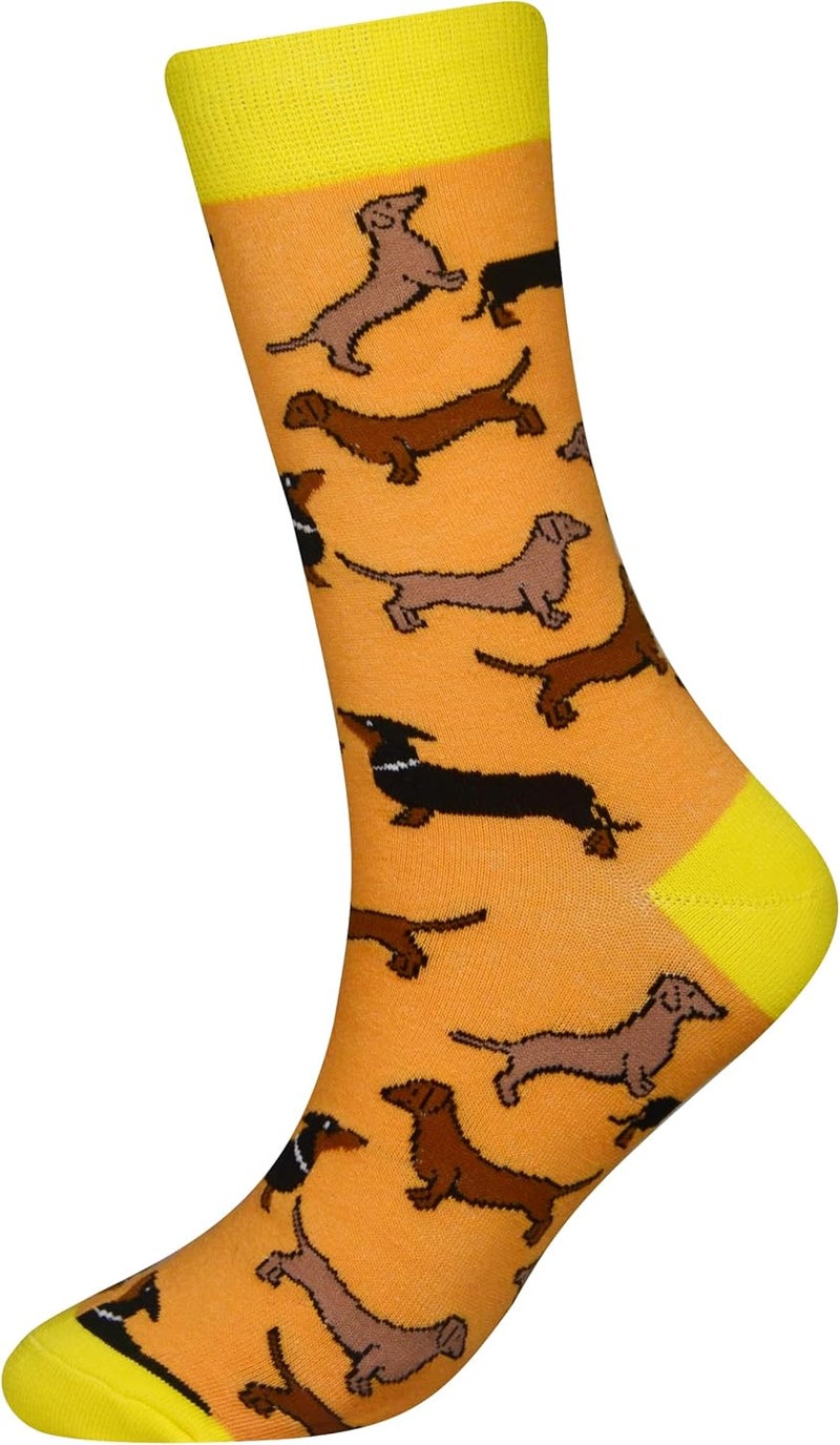 Cansok Men's 2/4 Packs Fun Crazy Novelty Dress Crew Socks - Image 3